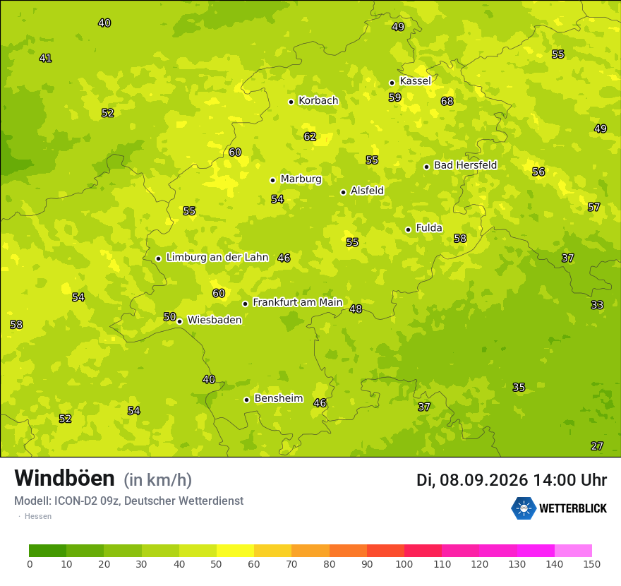 Maximale Windböen