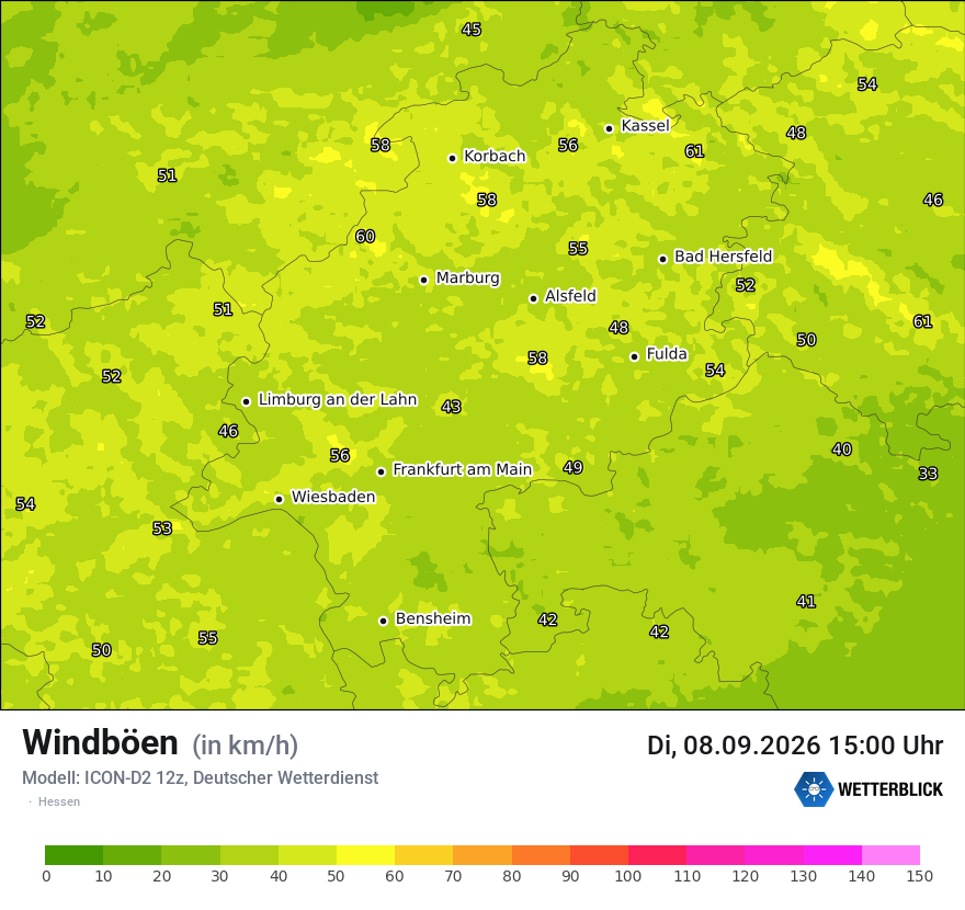 Maximale Windböen