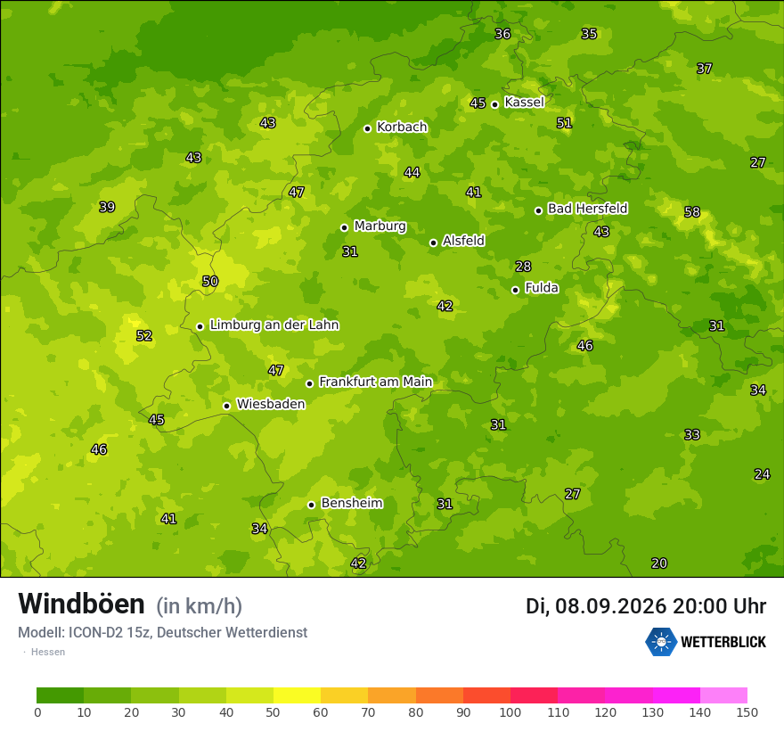 Maximale Windböen