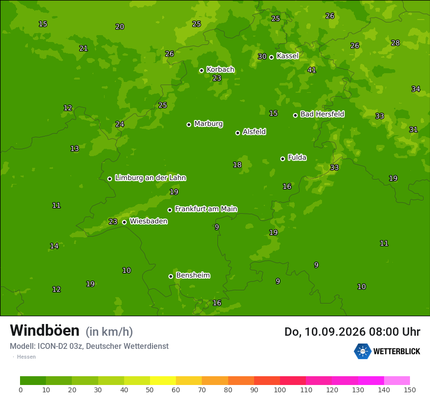 Maximale Windböen