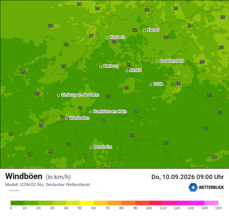 Maximale Windböen