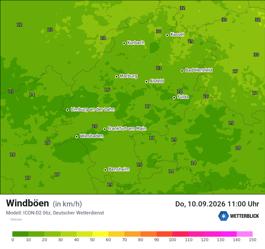 Maximale Windböen