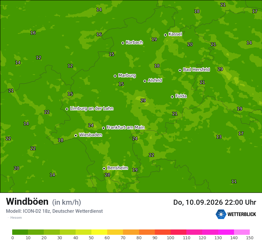 Maximale Windböen