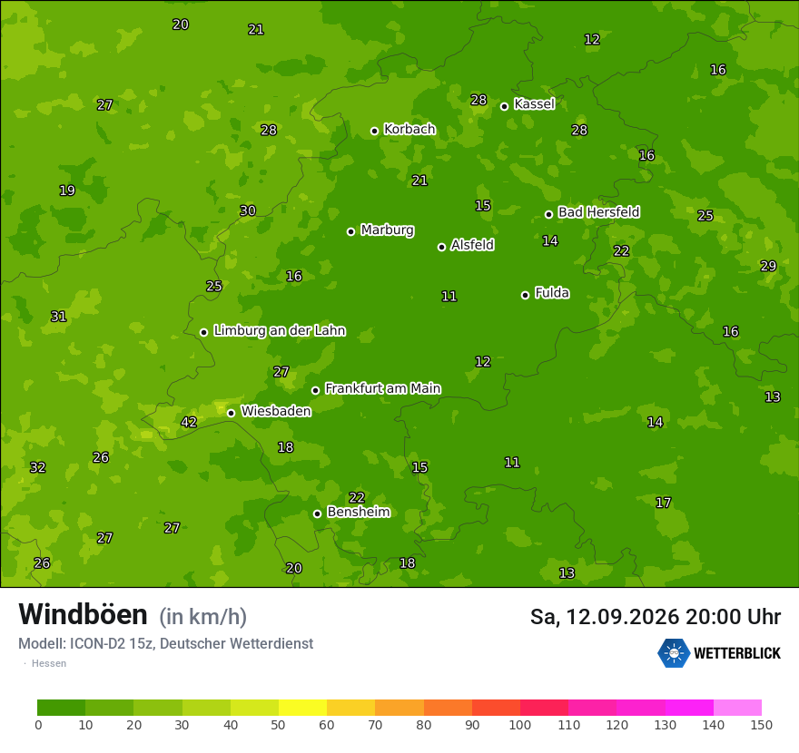 Maximale Windböen