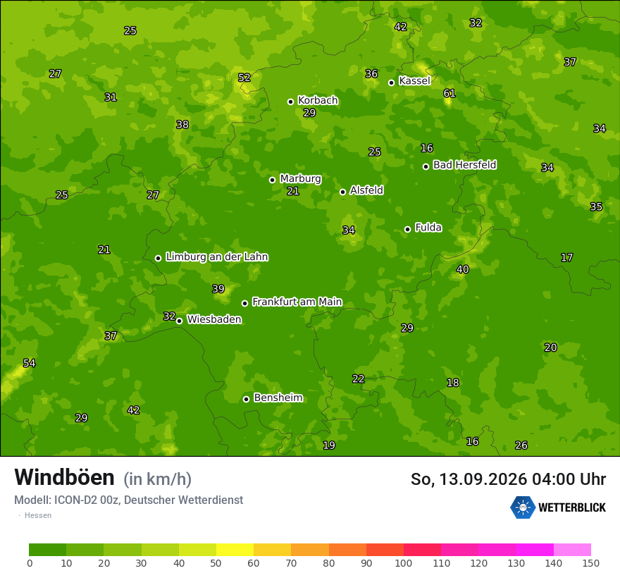 Maximale Windböen