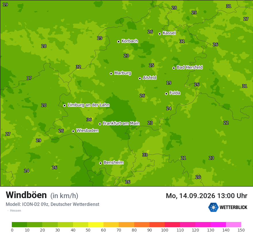 Maximale Windböen