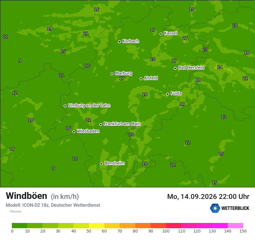 Maximale Windböen