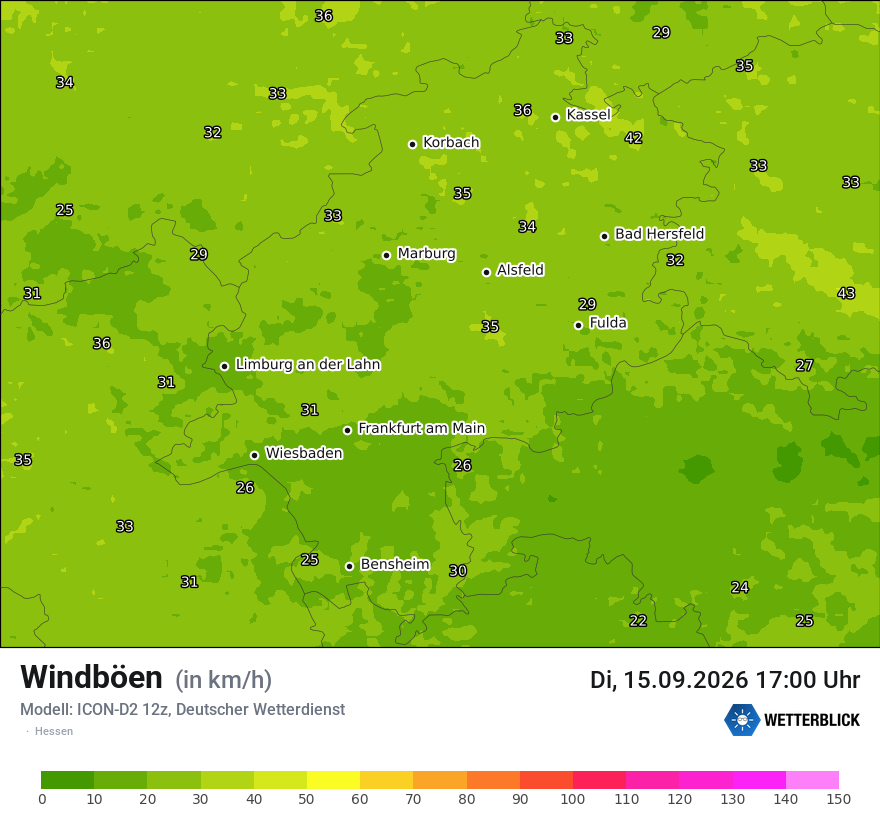Maximale Windböen