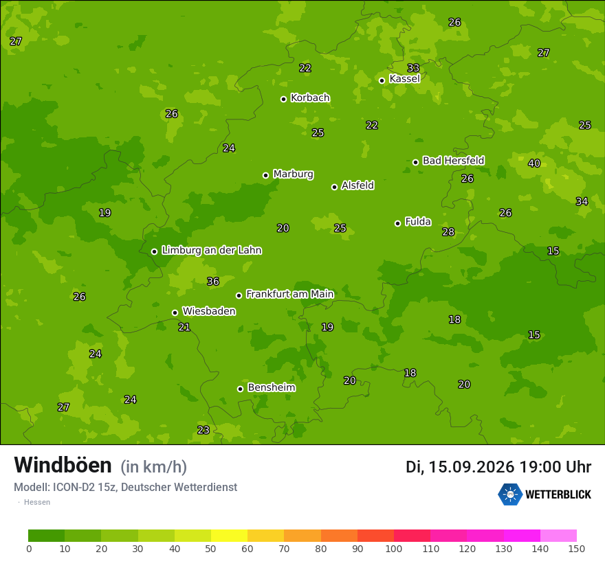 Maximale Windböen