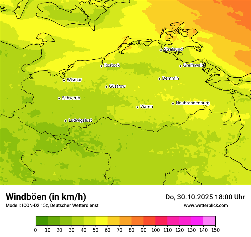 Modellkarten Windgeschwindigkeit Modellkarten Windgeschwindigkeit