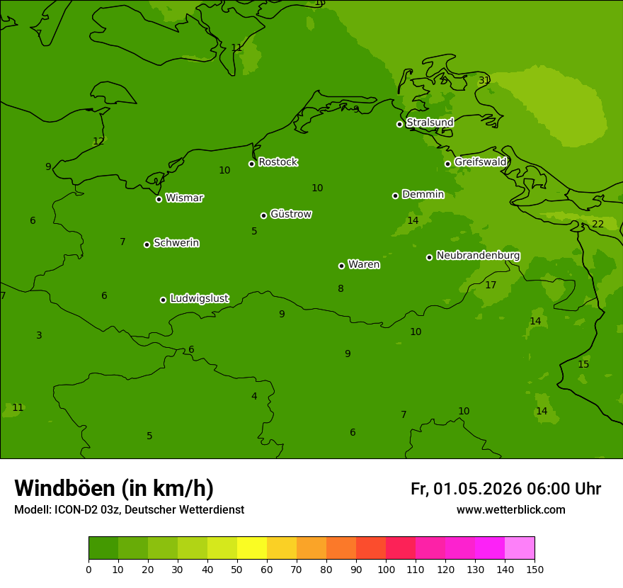 Maximale Windböen