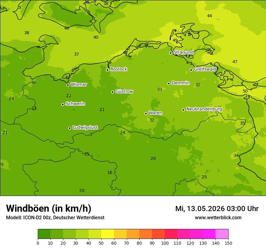 Maximale Windböen