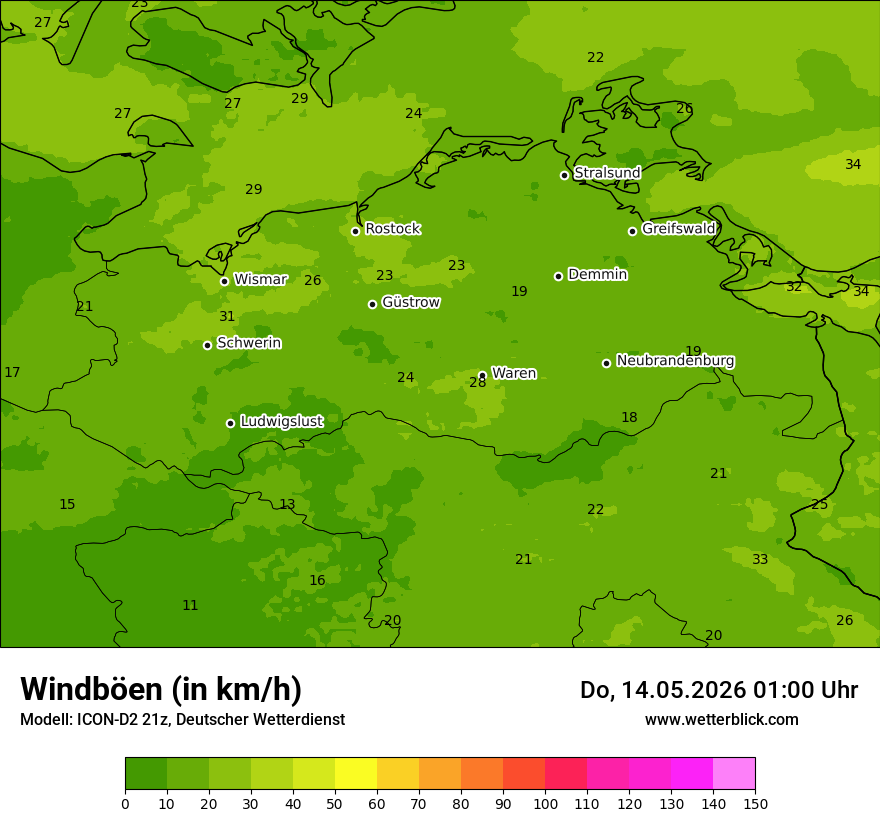 Maximale Windböen