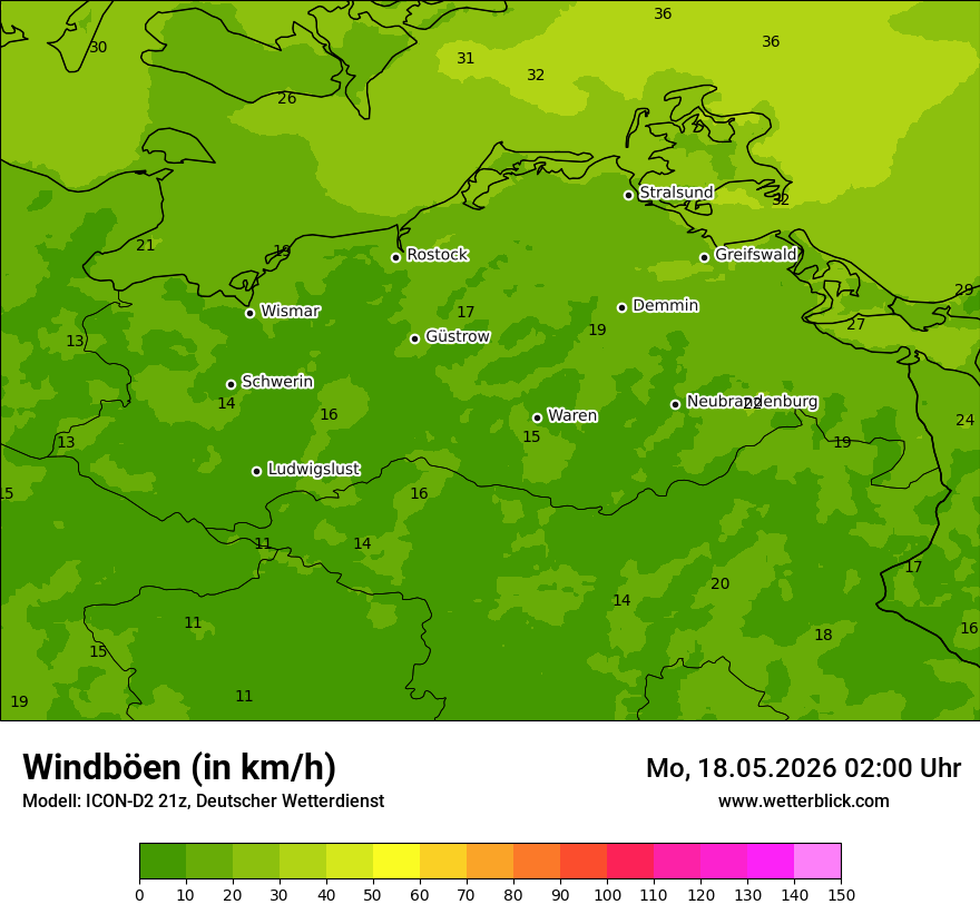 Maximale Windböen