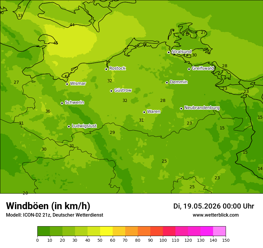 Maximale Windböen