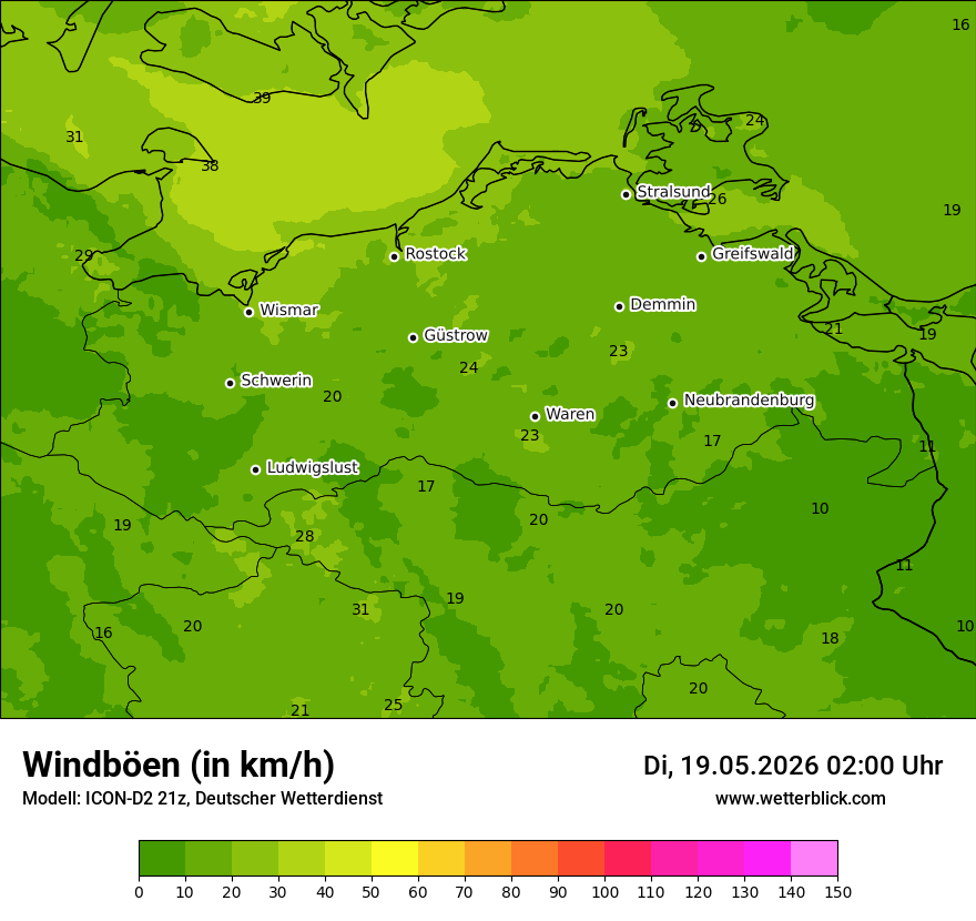 Maximale Windböen
