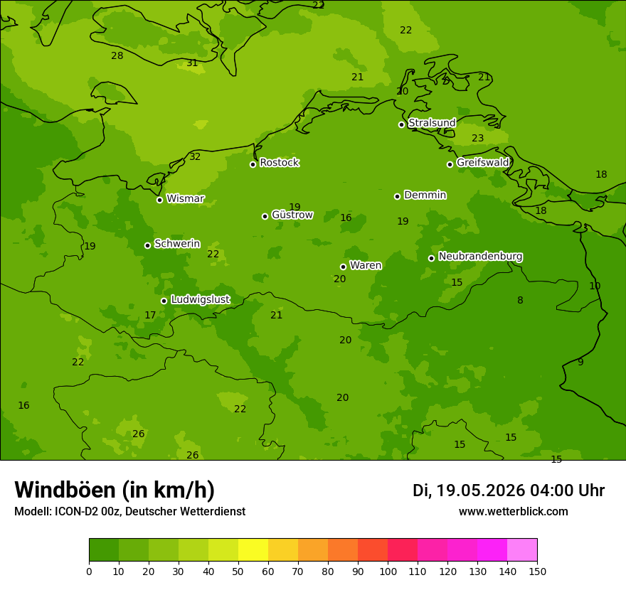 Maximale Windböen