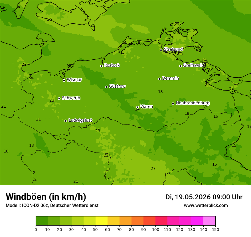 Maximale Windböen