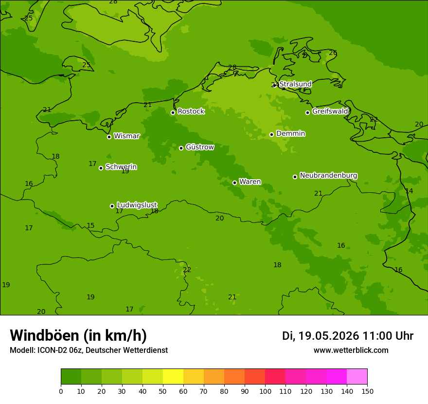 Maximale Windböen