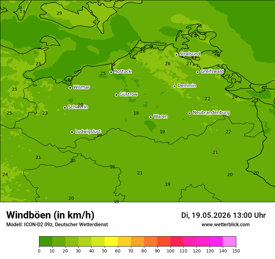Maximale Windböen