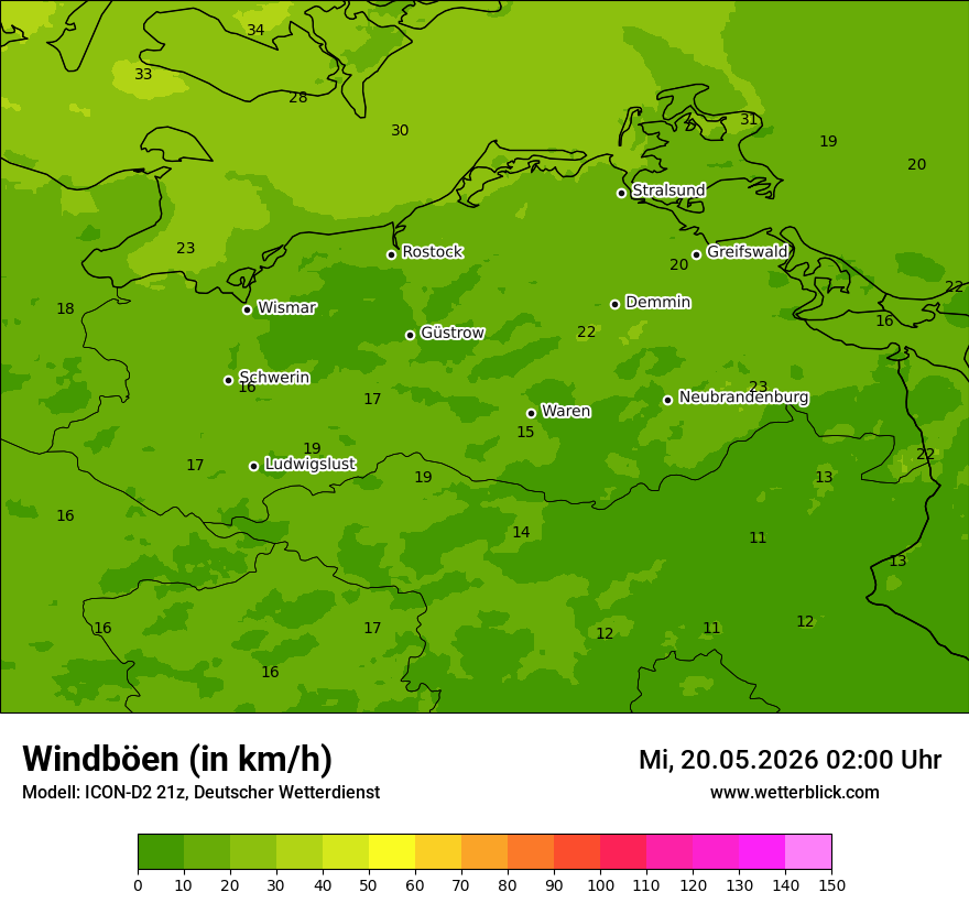 Maximale Windböen