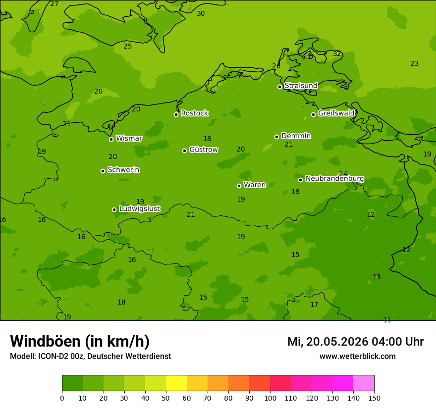 Maximale Windböen