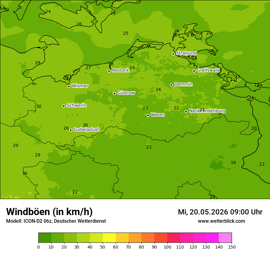 Maximale Windböen