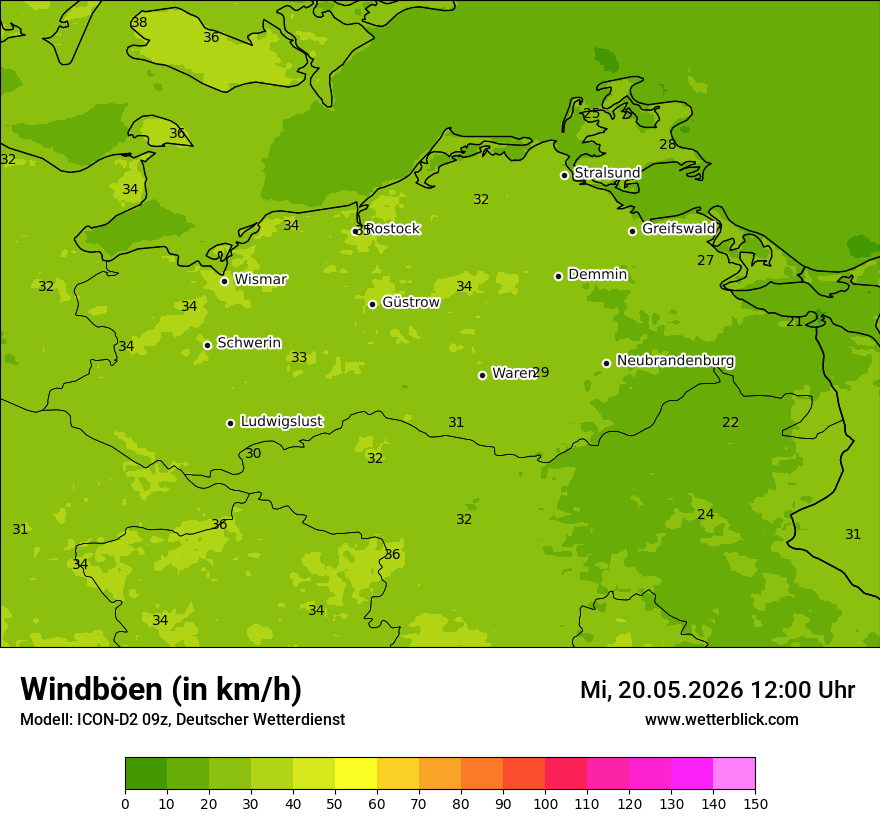Maximale Windböen