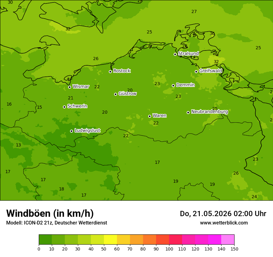 Maximale Windböen
