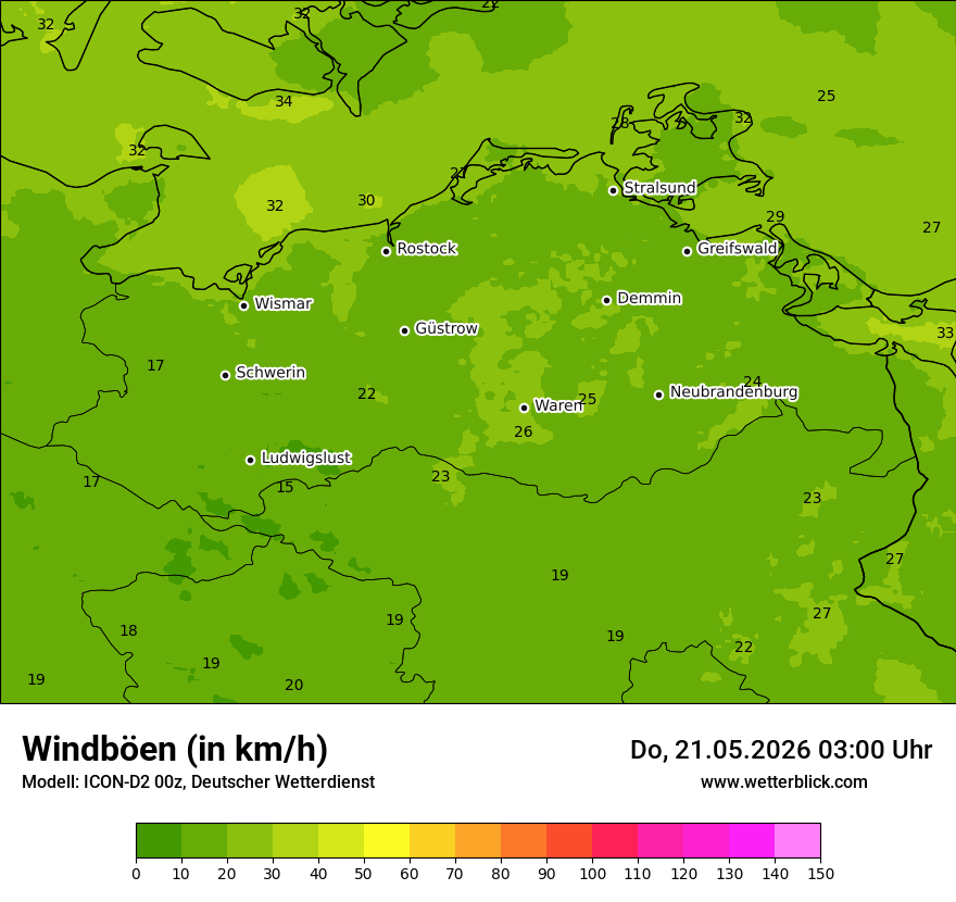 Maximale Windböen