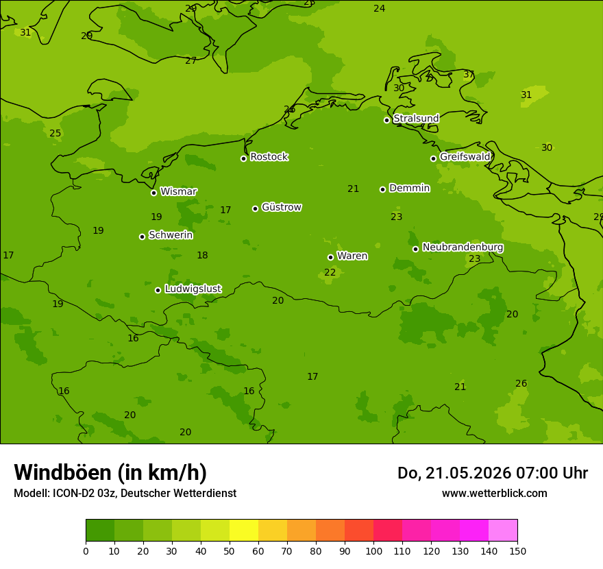 Maximale Windböen