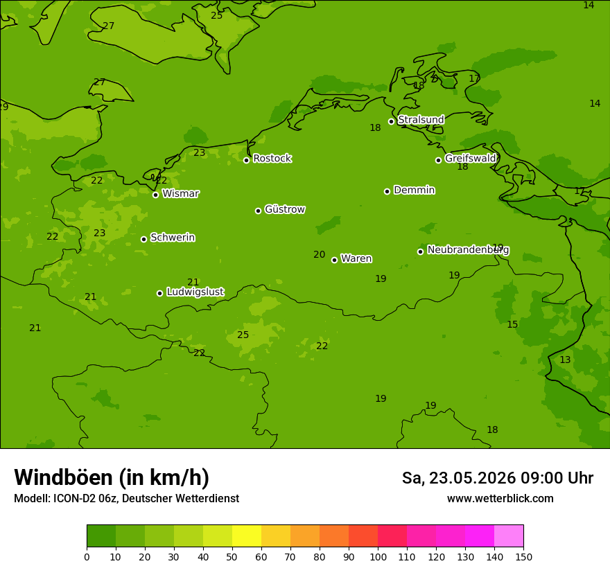 Maximale Windböen