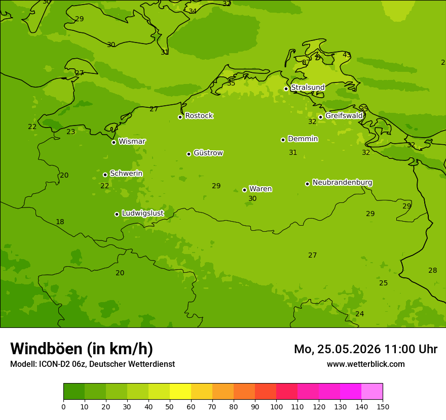 Maximale Windböen
