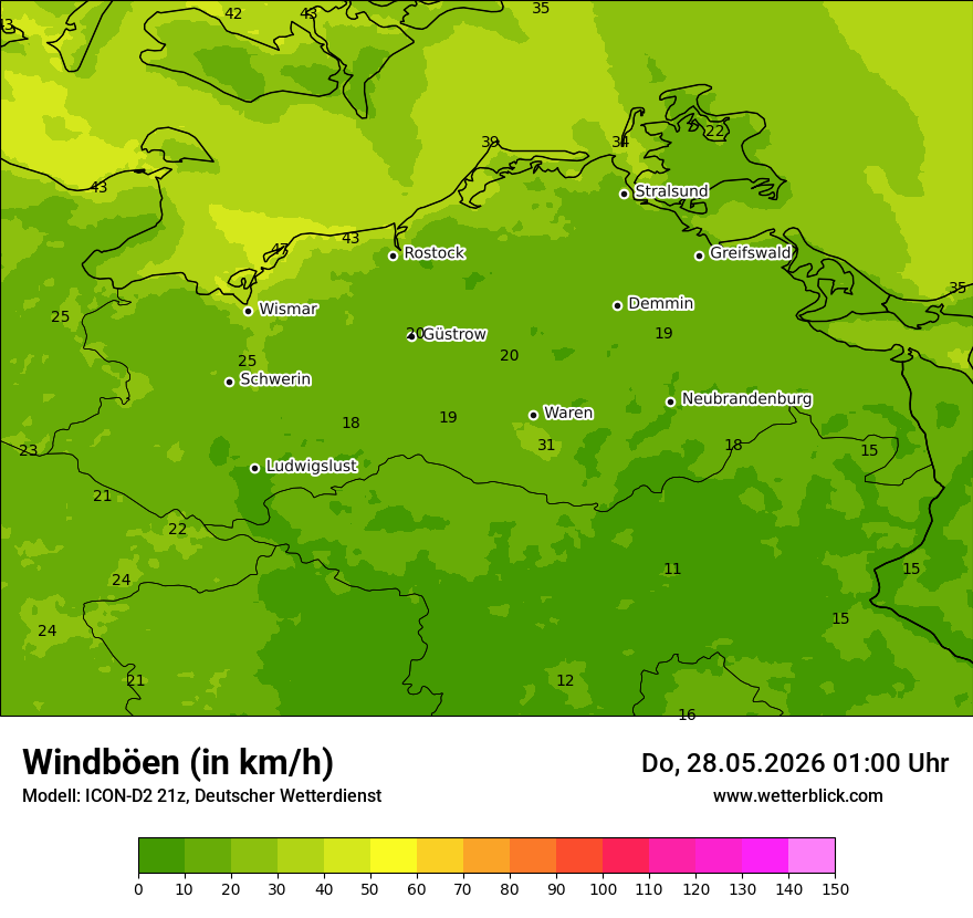 Maximale Windböen