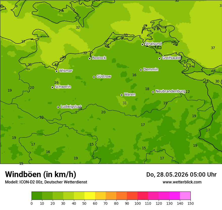 Maximale Windböen