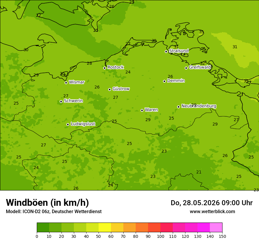 Maximale Windböen