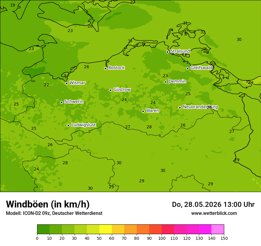 Maximale Windböen