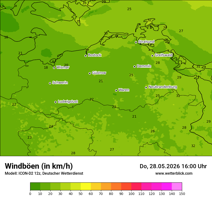 Maximale Windböen