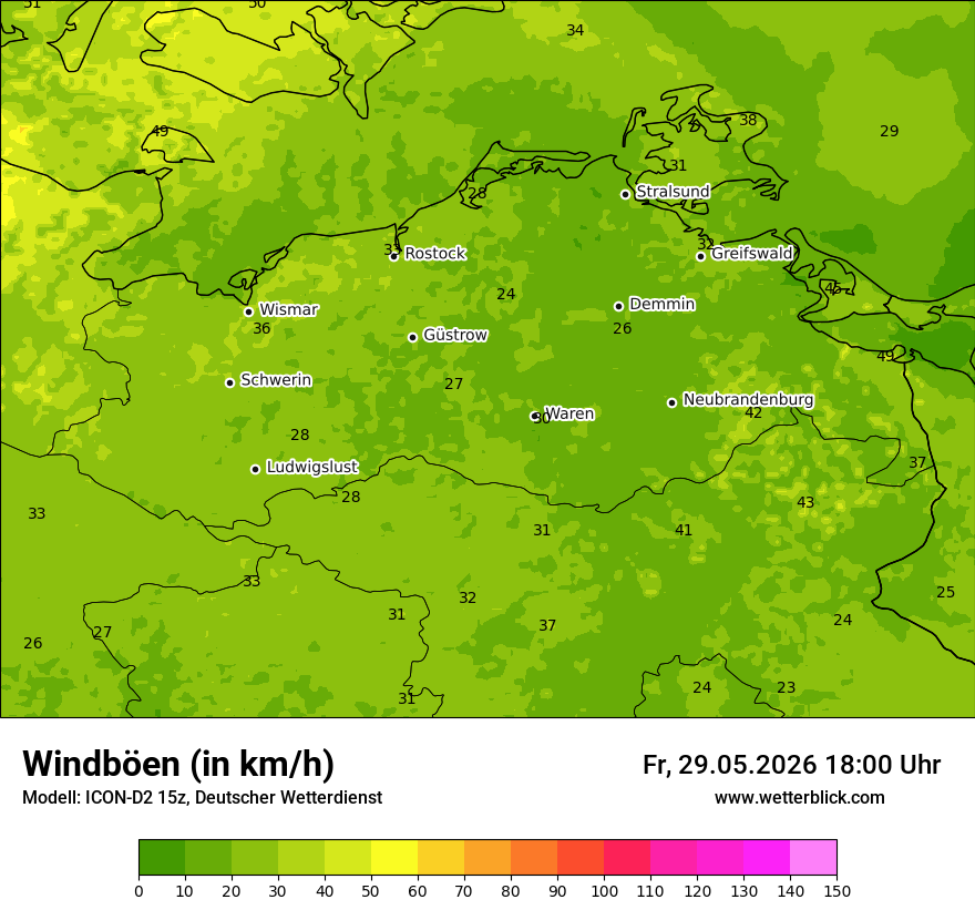 Maximale Windböen