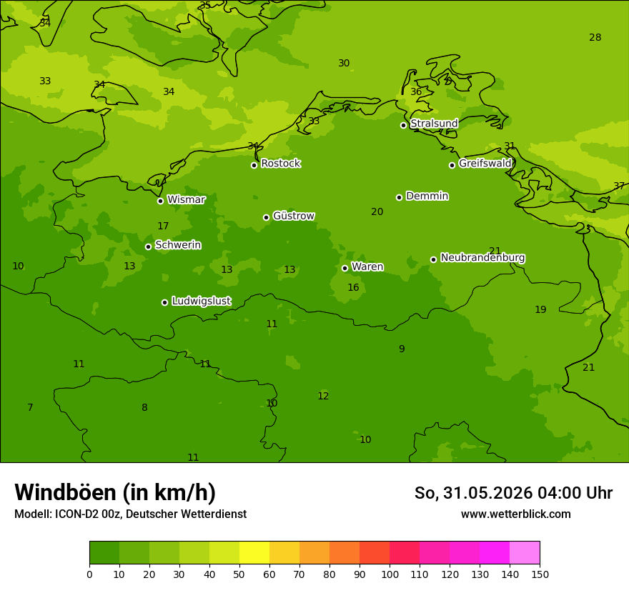 Maximale Windböen