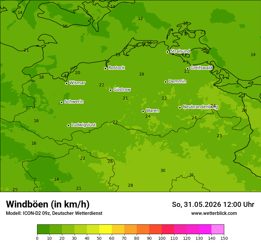 Maximale Windböen