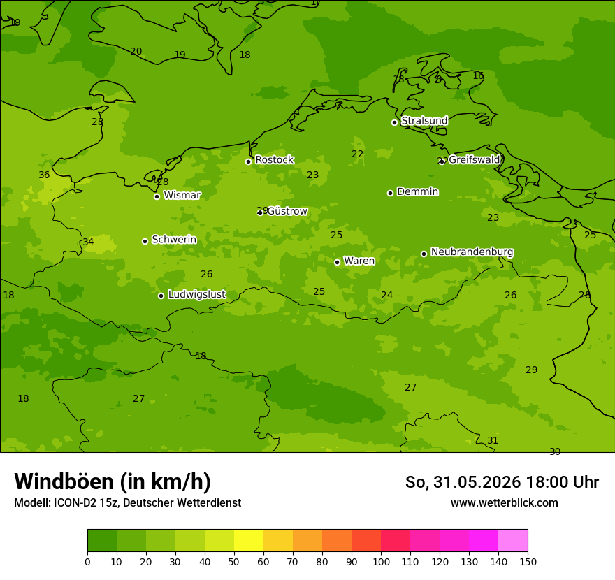 Maximale Windböen