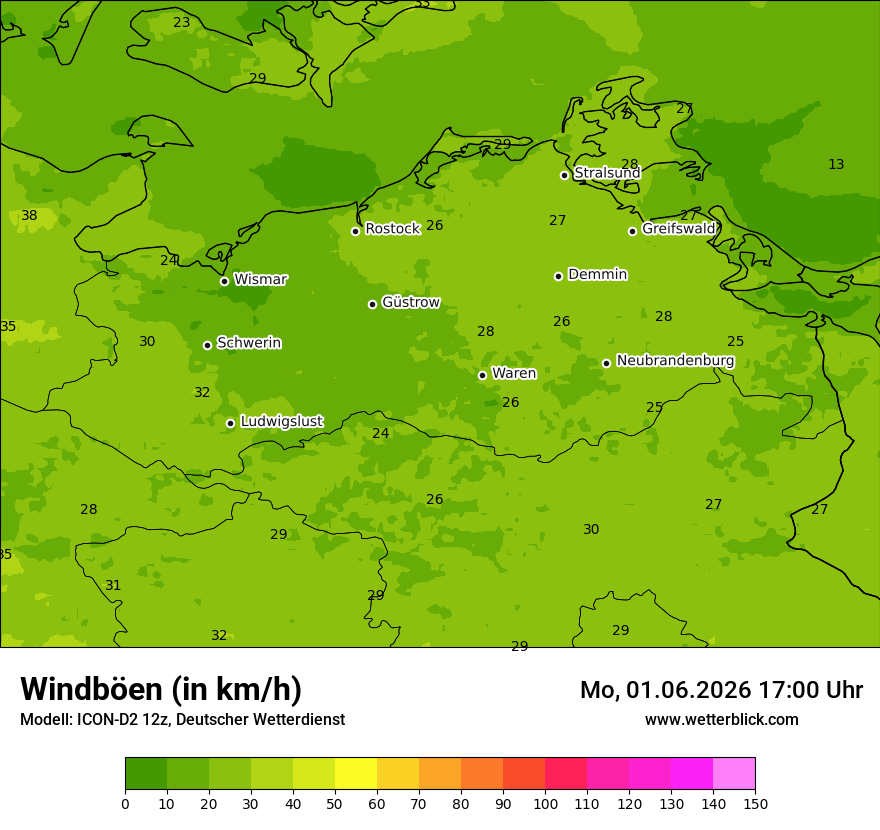 Maximale Windböen