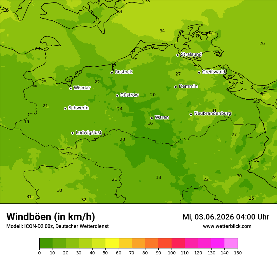 Maximale Windböen