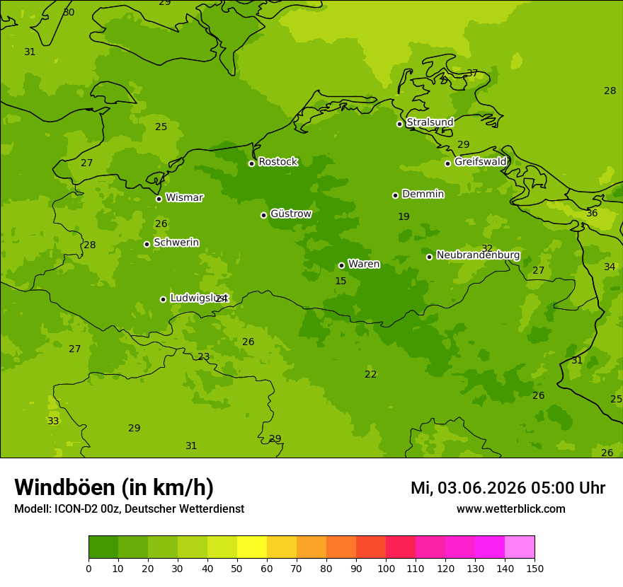 Maximale Windböen