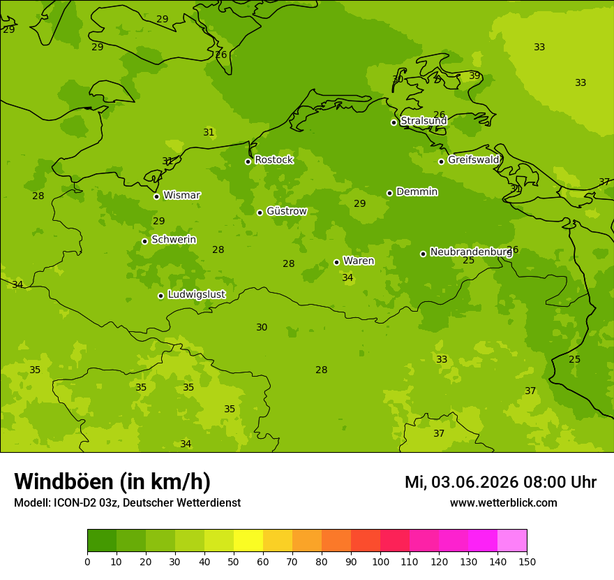 Maximale Windböen