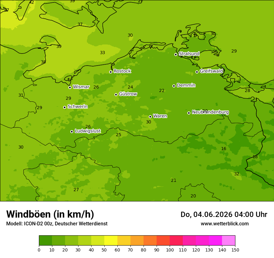 Maximale Windböen