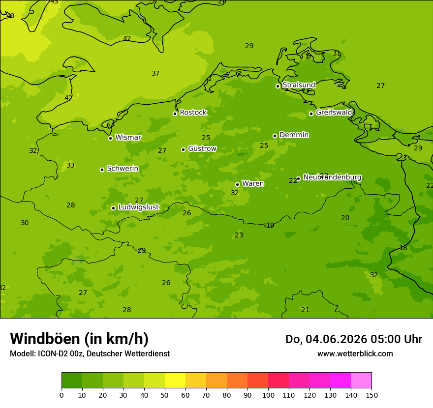 Maximale Windböen