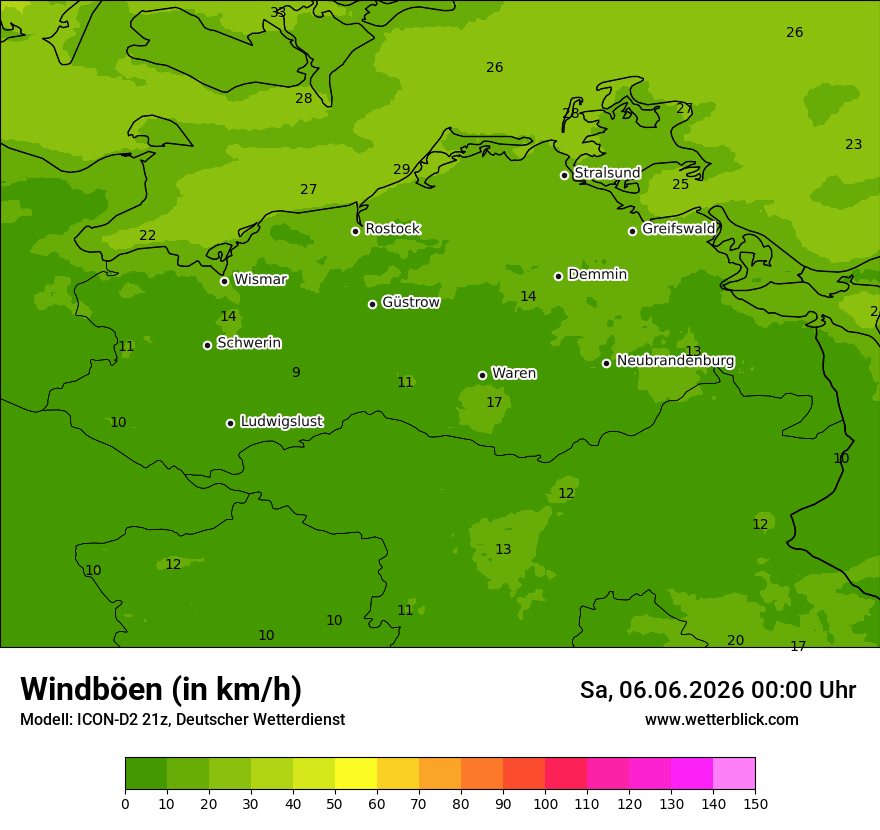 Maximale Windböen