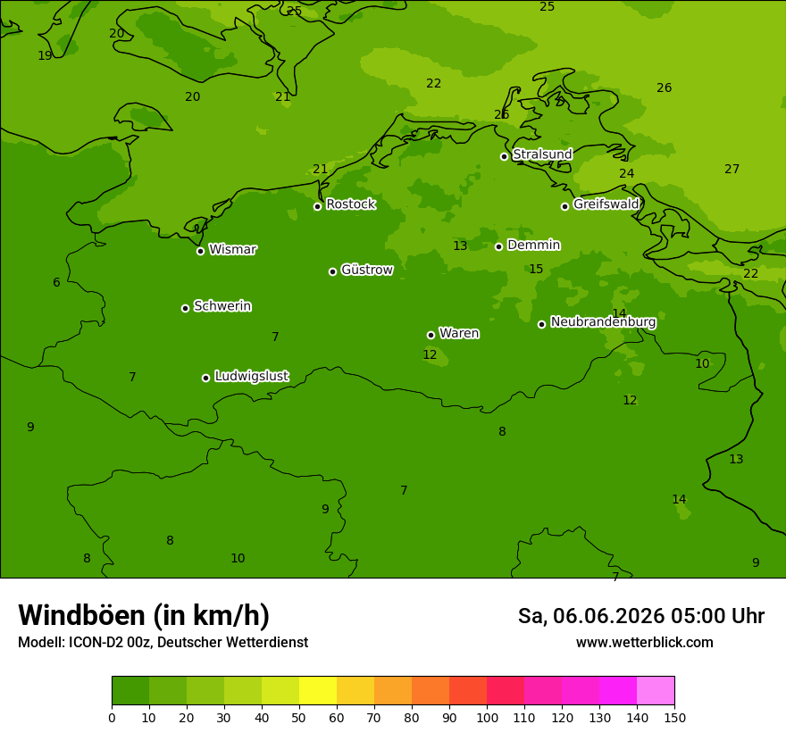 Maximale Windböen